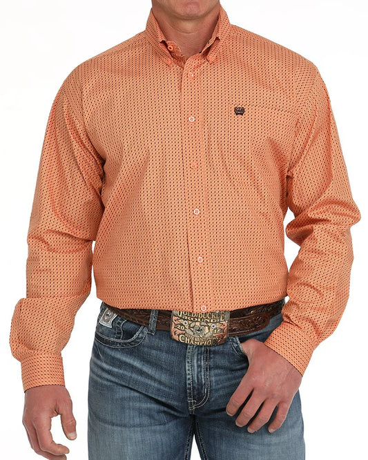 Cinch Classic Fit Button-Down Western Shirt - Coral
